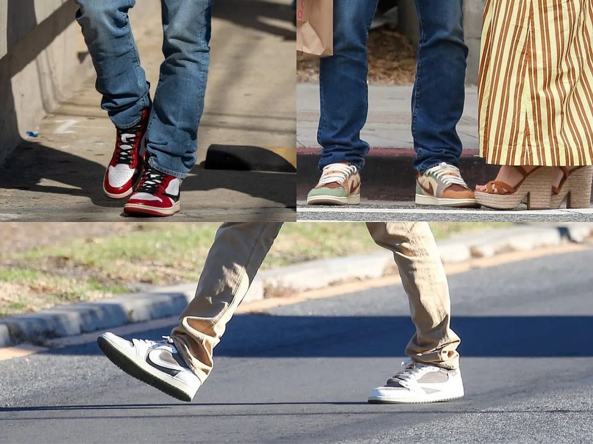 Ben Affleck wearing unreleased Travis Scott x Air Jordan 1 High 