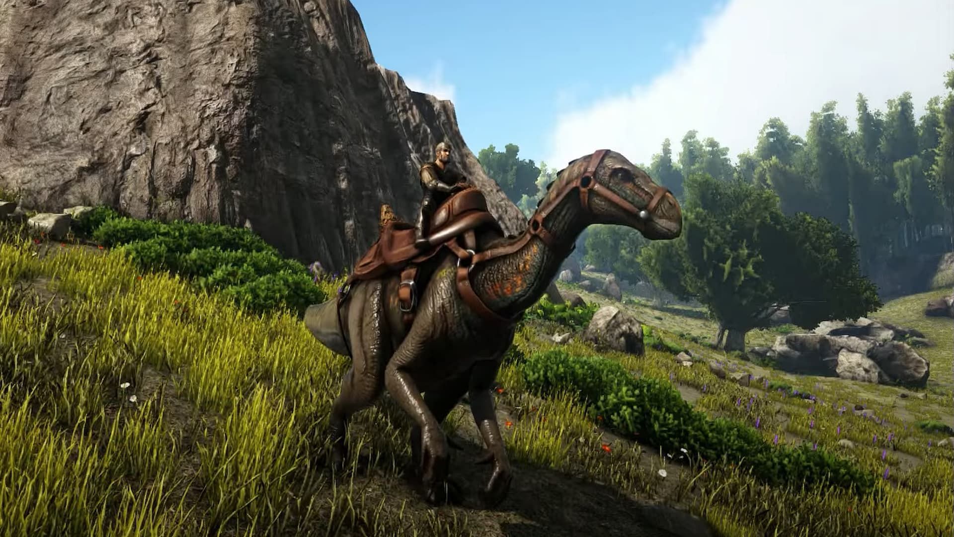 The Iguanodon is a great mount in ARK Survival Ascended (Image via Studio Wildfire)