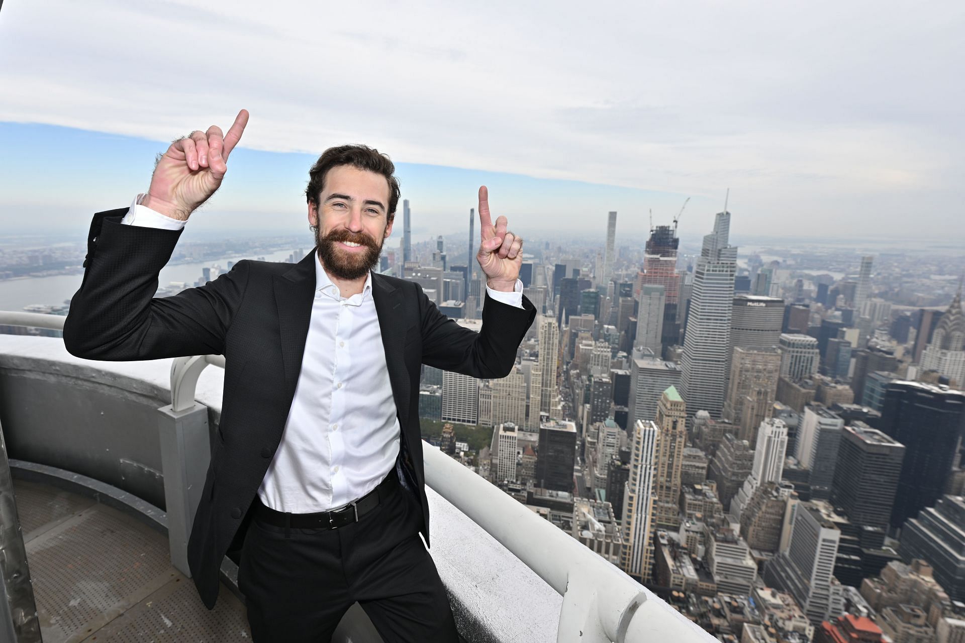 Ryan Blaney, Winner of the NASCAR Cup Series, Visits the Empire State Building