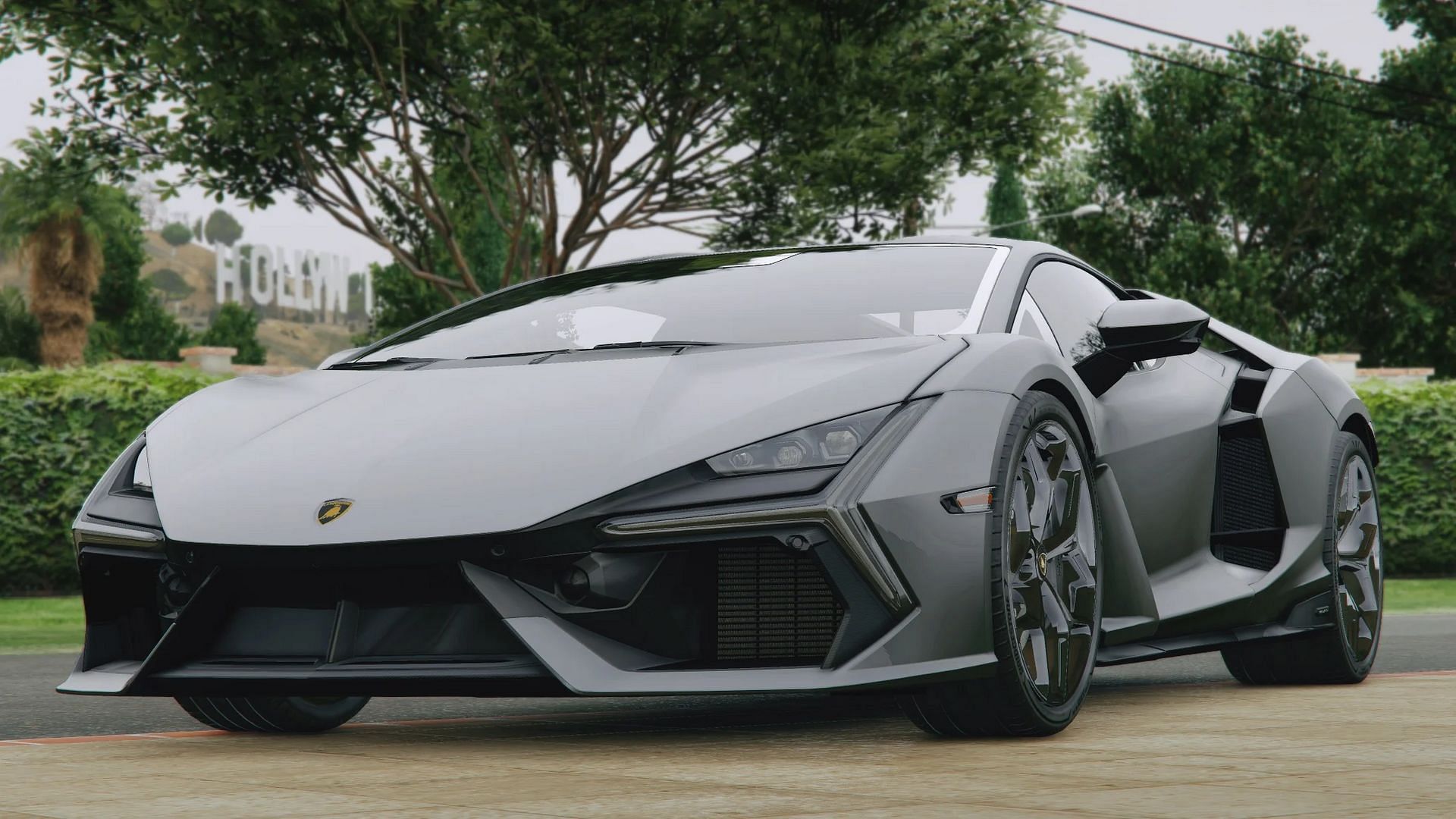 A screenshot of the 2024 Lamborghini Revuelto mod (Image via gta5-mods.com)