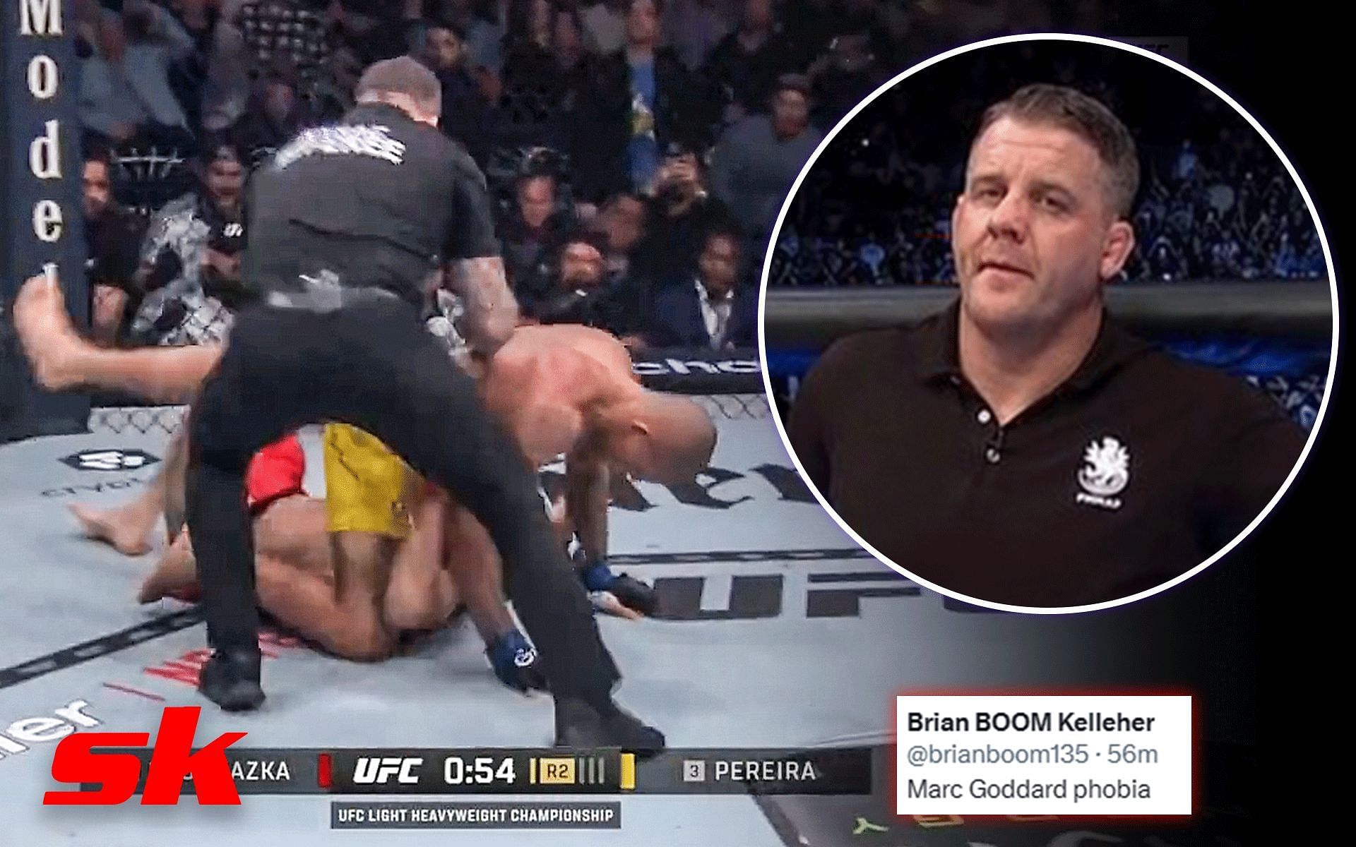 Marc Goddard early stoppage [Images via: @NoSmokeSport on X and @marcgoddard_uk on Instagram]