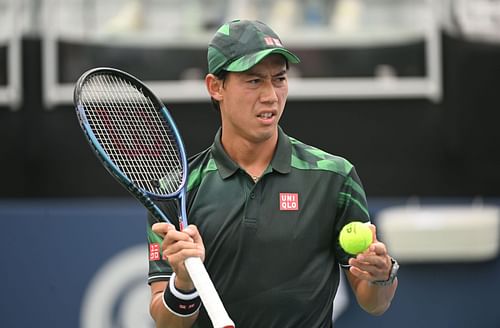 Kei Nishikori at the 2023 Atlanta Open.