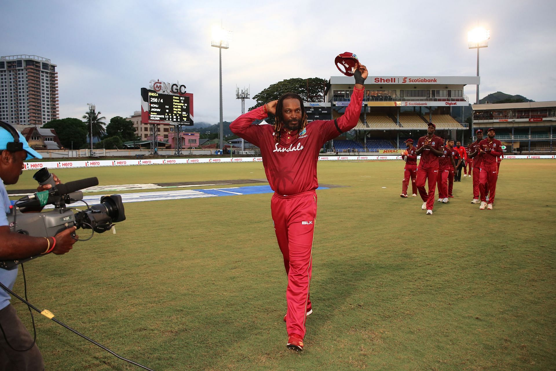 Chris Gayle in his farewell ODI in 2019 [Getty Images]