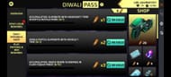 Diwali Pass Daily Mission and Shop (Image via Garena)