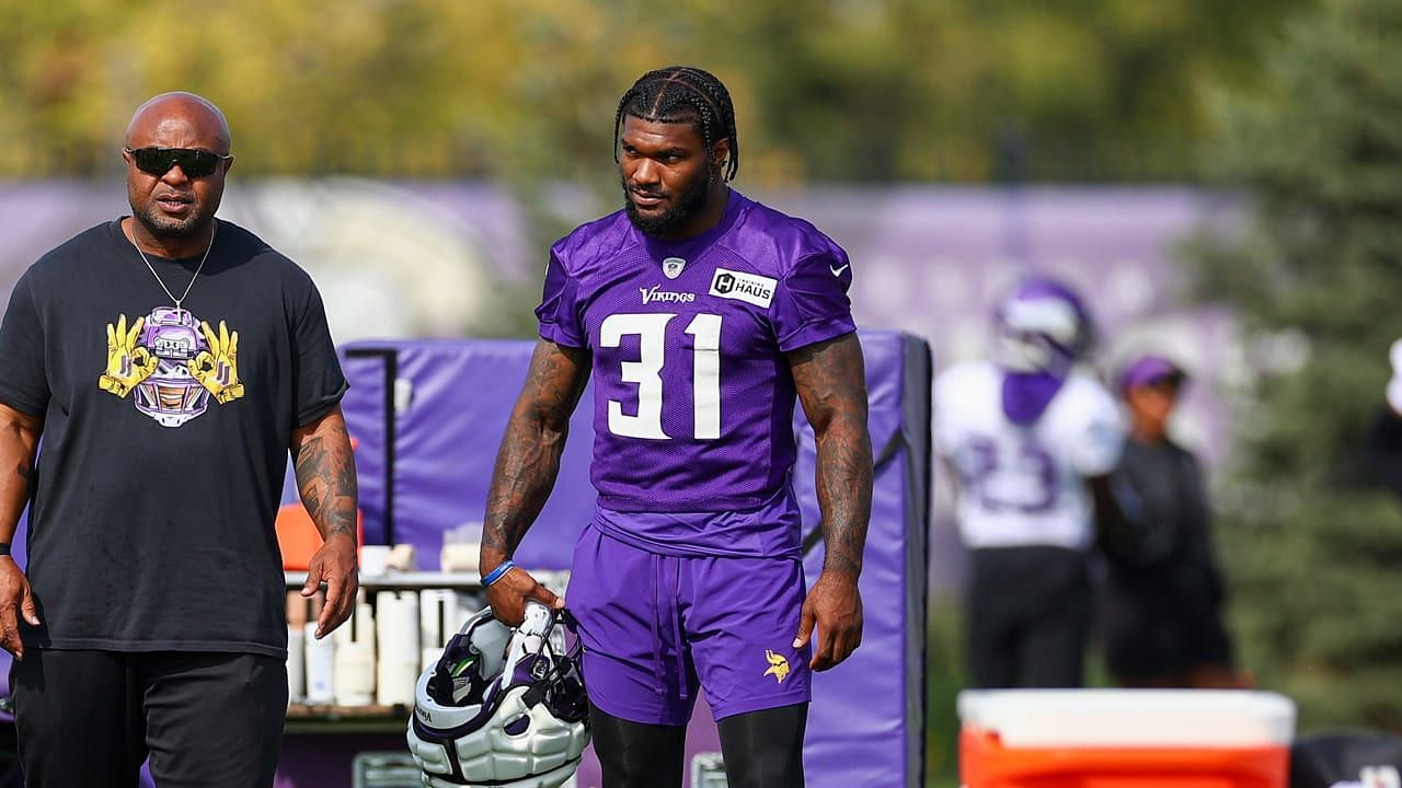 Cam Akers as a Minnesota Viking - he will not get to to wear purple on the field again until next season