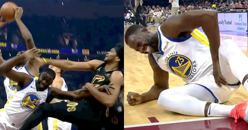 Watch: Draymond Green gets kicked in the nuts by Jarrett Allen in