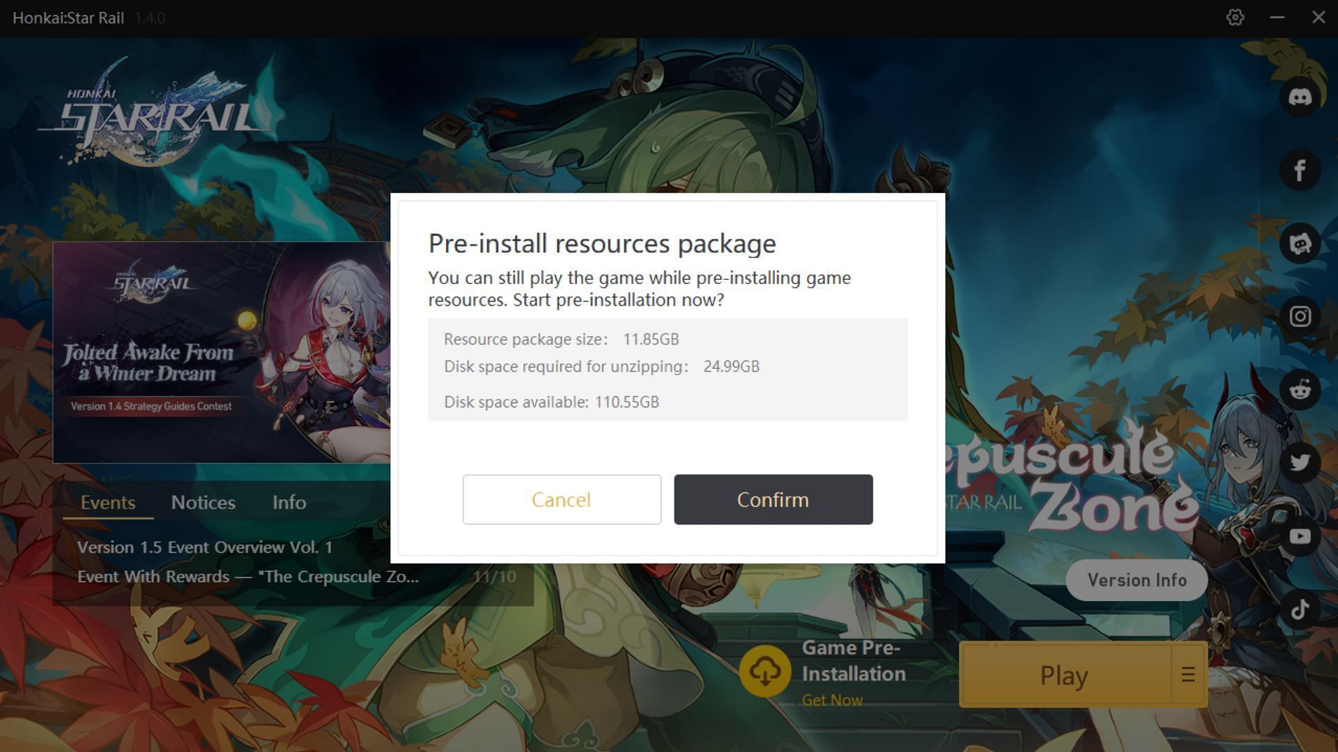 How to pre-install Honkai Star Rail version 1.4 on PC and mobile