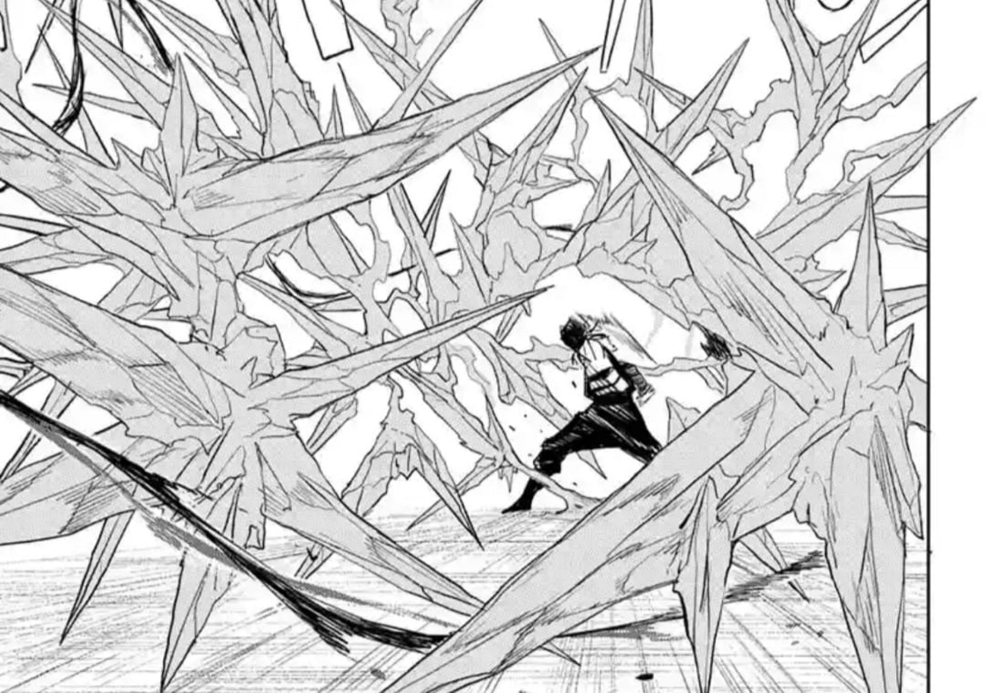 Sojo&#039;s Icicle Thorns in Kagurabachi Chapter 10 (Image via Takeru Hokazono/Shueisha)