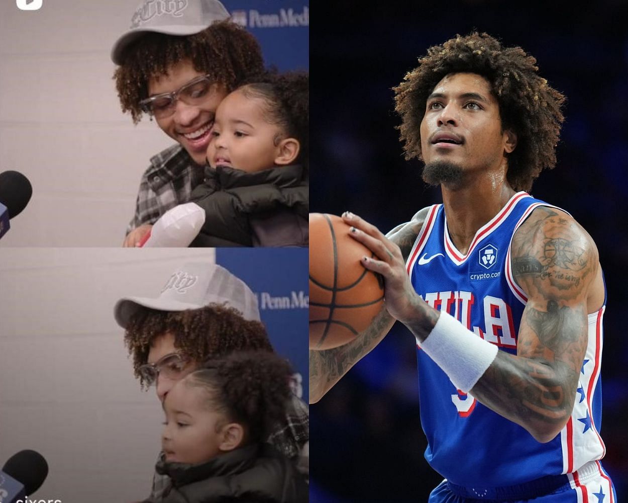 Kelly Oubre Jr. and his daughter Malibu