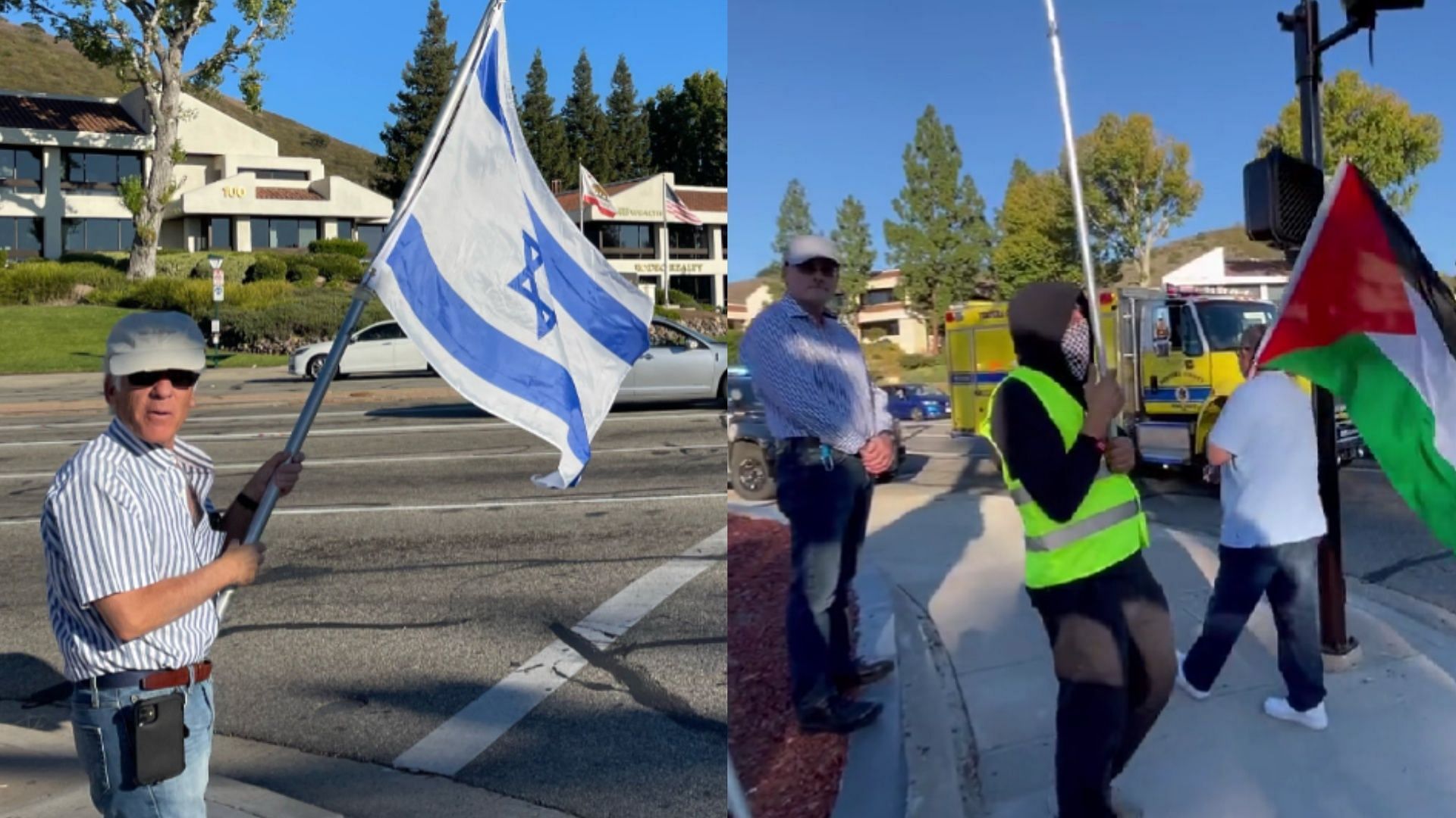 Paul Kessler, a Jew and pro-Israel protester died during a rally in California over the weekend. (Image via X/buttonslives)
