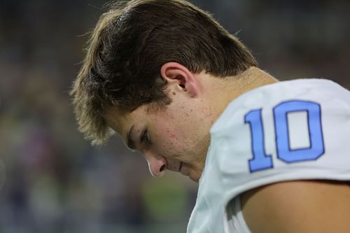 Drake Maye during North Carolina vs. Georgia Tech