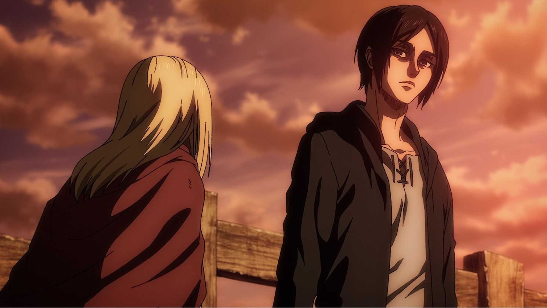 Eren reveals his plans of genocide to Historia (Image via MAPPA)