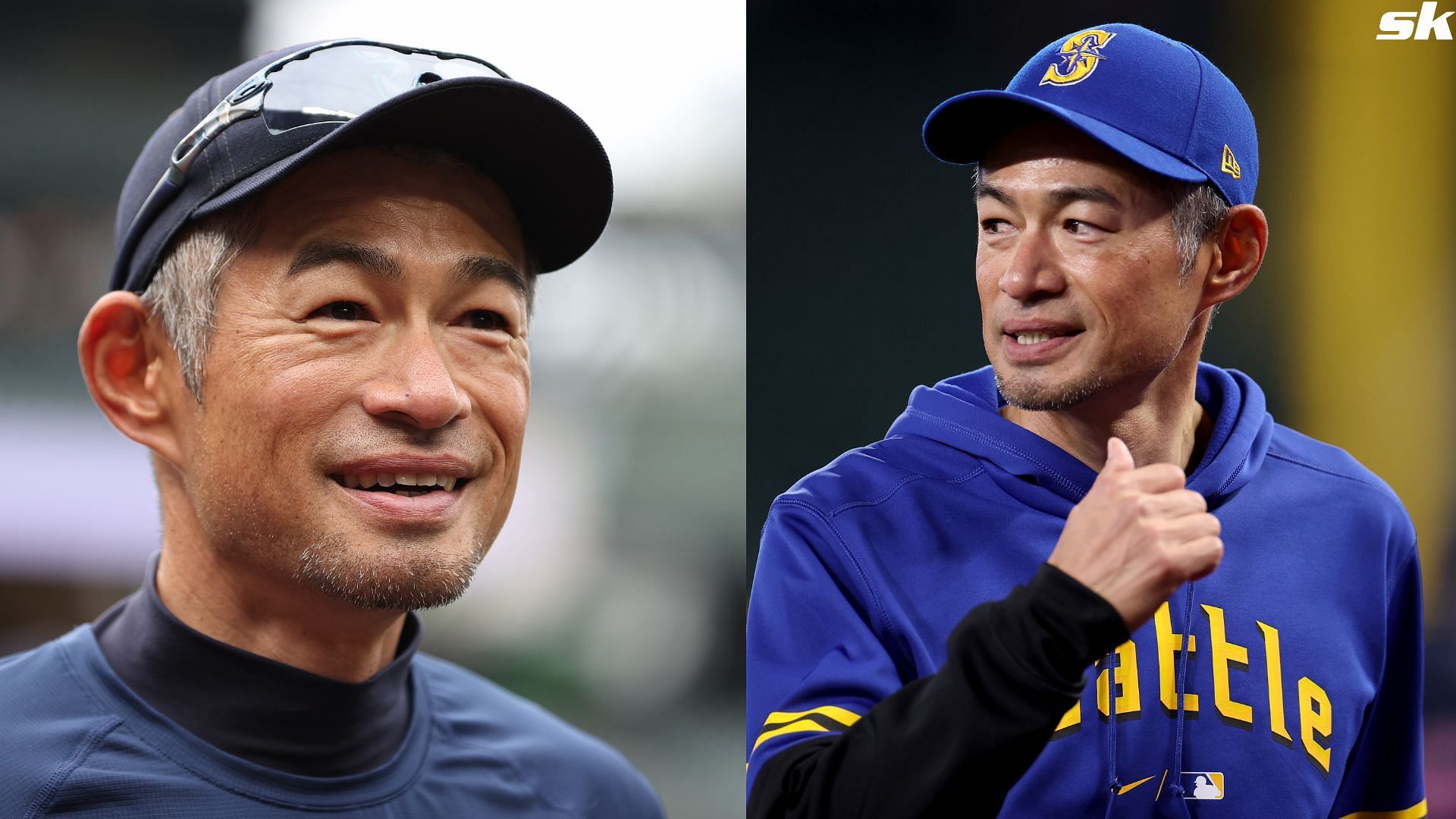 Ichiro Suzuki of the Seattle Mariners looks on before the game against the Houston Astros at T-Mobile Park