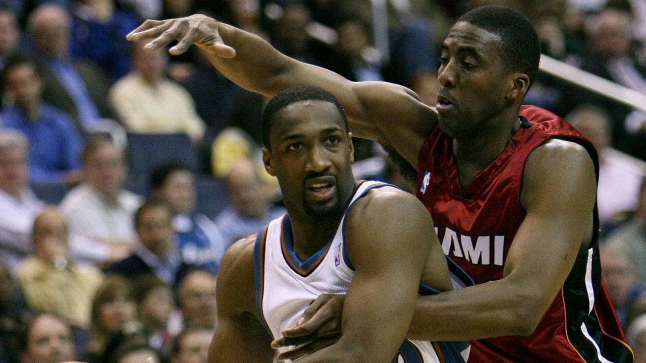Gilbert Arenas playing against the Miami Heat.