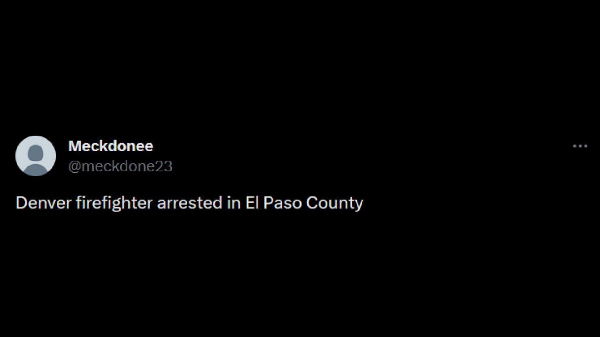 El Paso County District Attorney&#039;s Office filed two felony charges against Derek Smith. (Image via Twitter/@meckdone23)