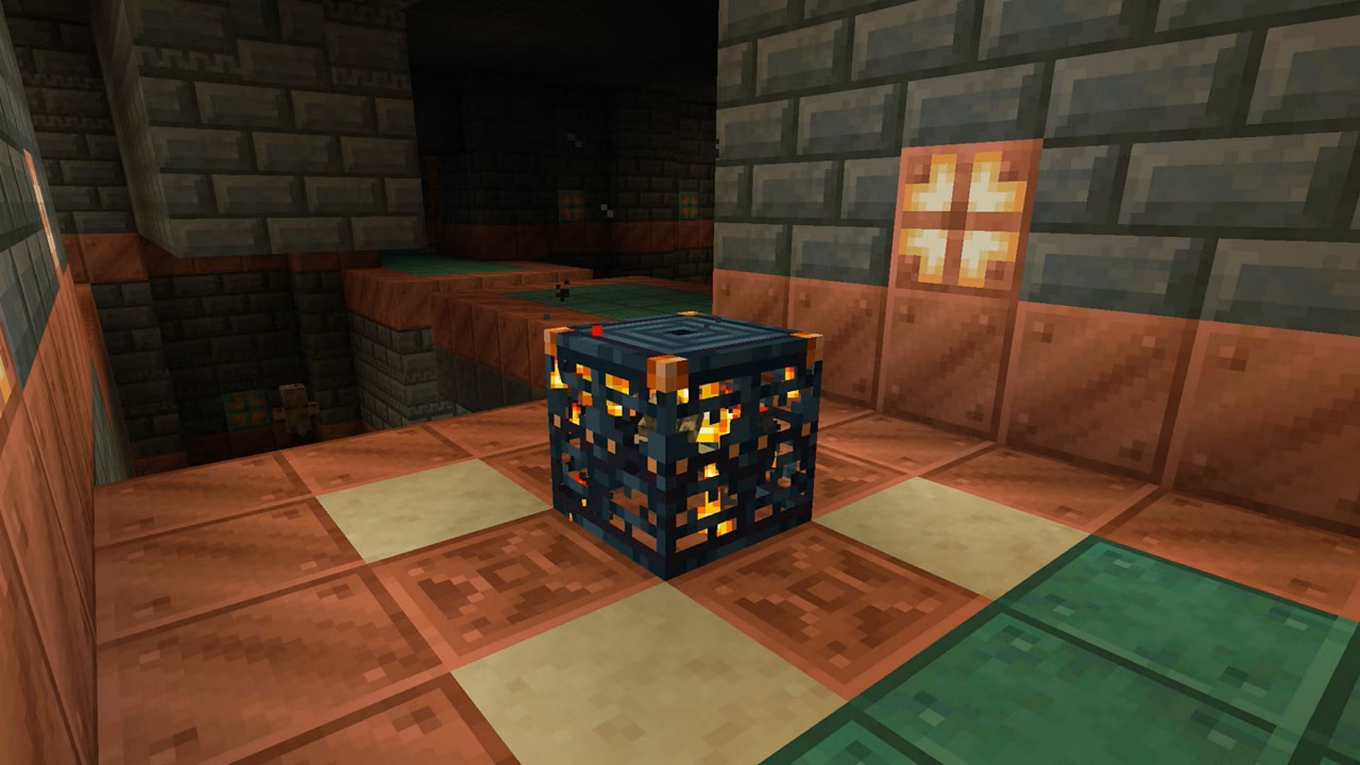 Trial spawners will drop certain rewards after players defeat enemies spawning from it in Minecraft (Image via Mojang)