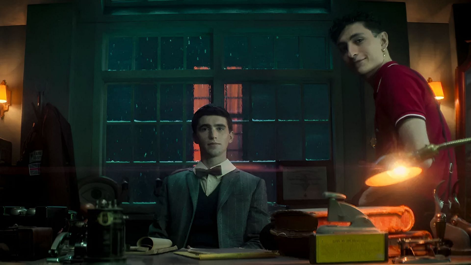 George Rexstrew as Edwin Payne and Jayden Revri as Charles Rowland. (Image via Netflix)