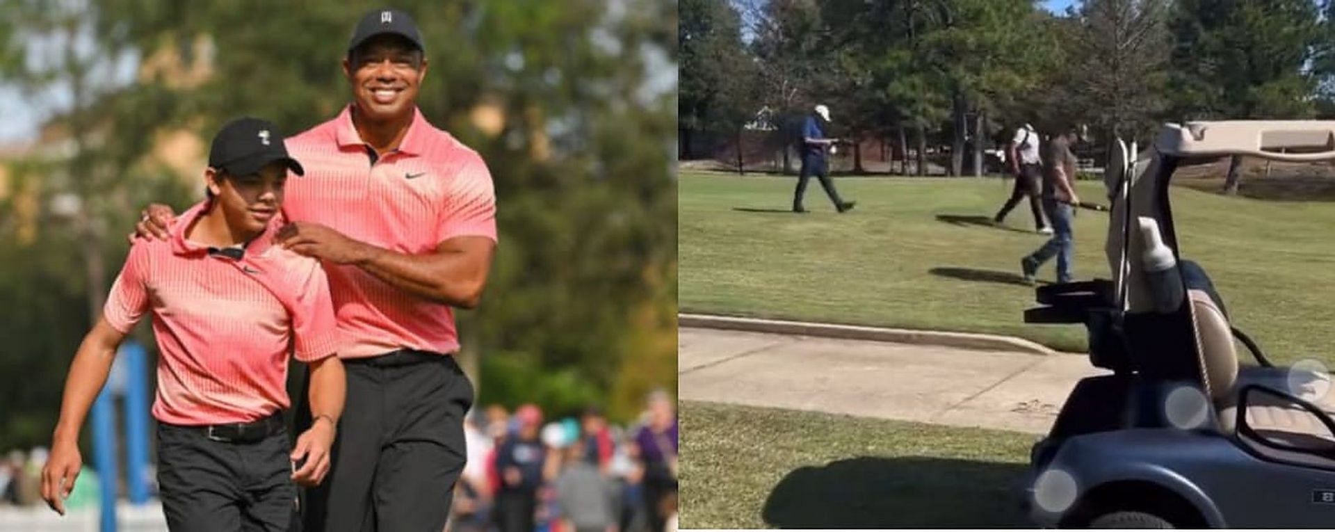 Tiger Woods and Charlie Woods (Image via X/@@TWlegion)