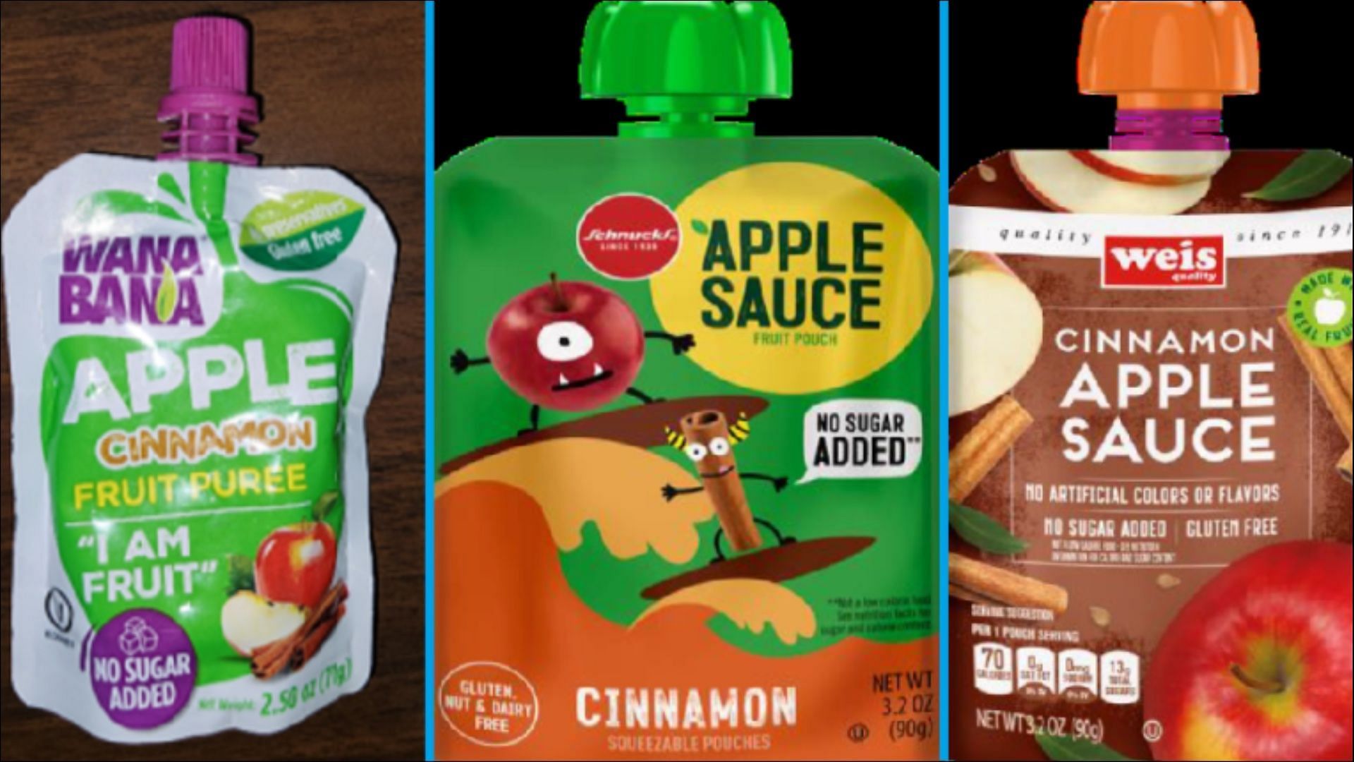 The recalled applesauce products should be discarded with immediate effect (Image via FDA)