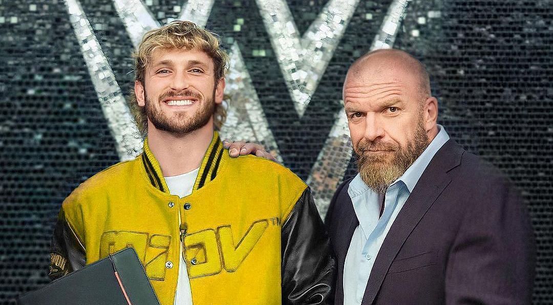 Logan Paul with Triple H after contract renewal