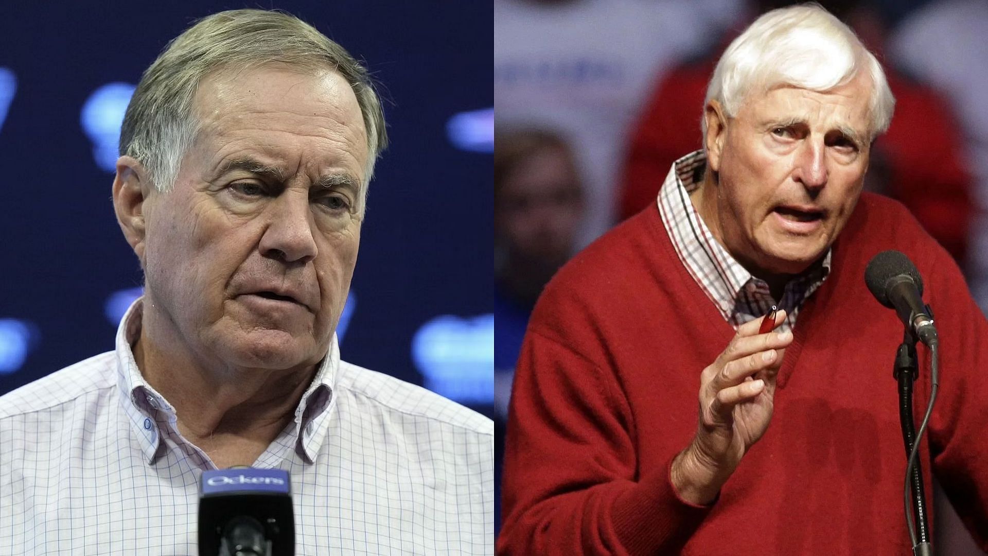 New England Patriots head coach Bill Belichick and the late Bobby Knight