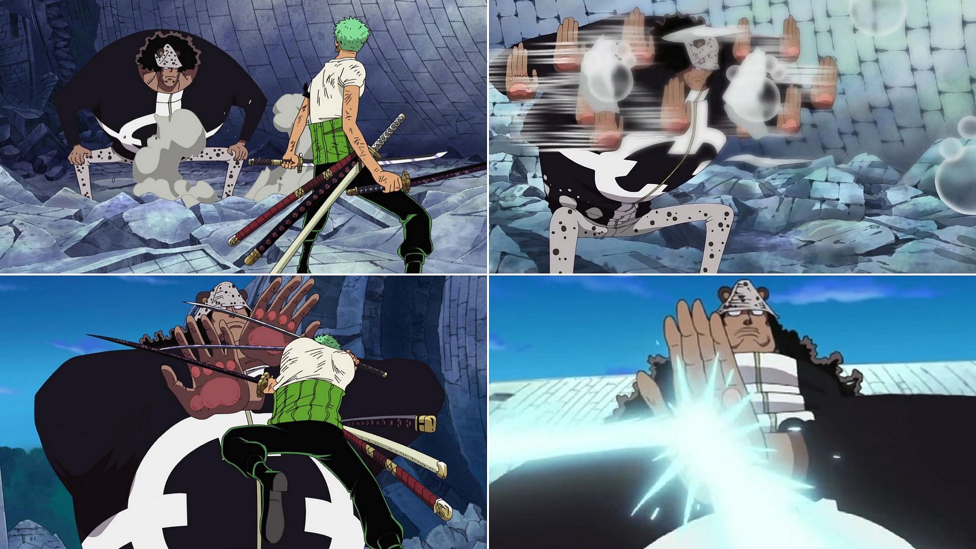 Zoro vs Kuma (Image via Toei Animation, One Piece)