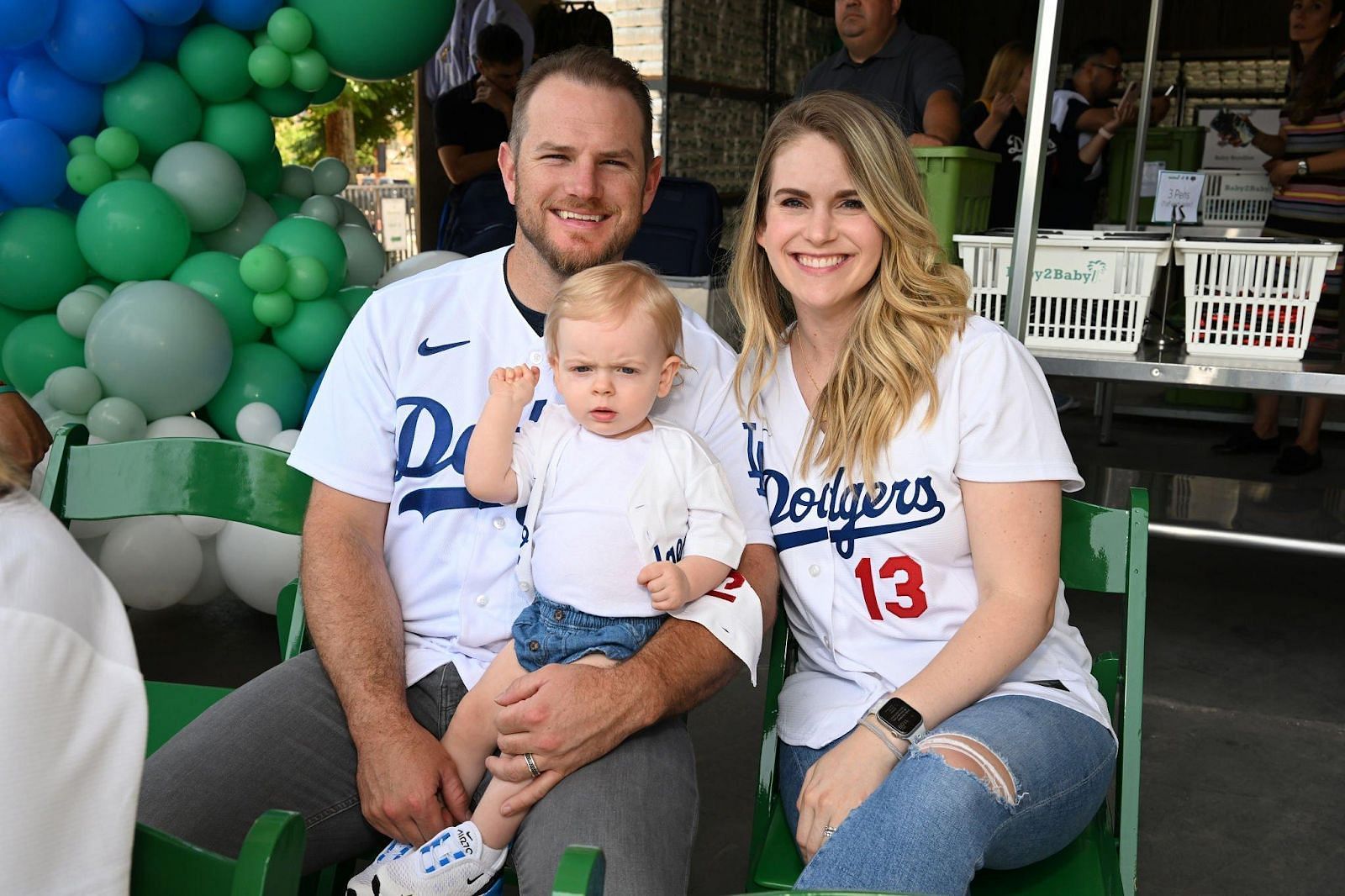 Max and Kelly Muncy with their daughter, Sophie. Source: Getty Images