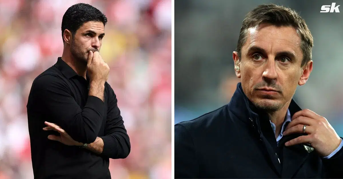 Gary Neville blamed Mikel Arteta for Aaron Ramsdale