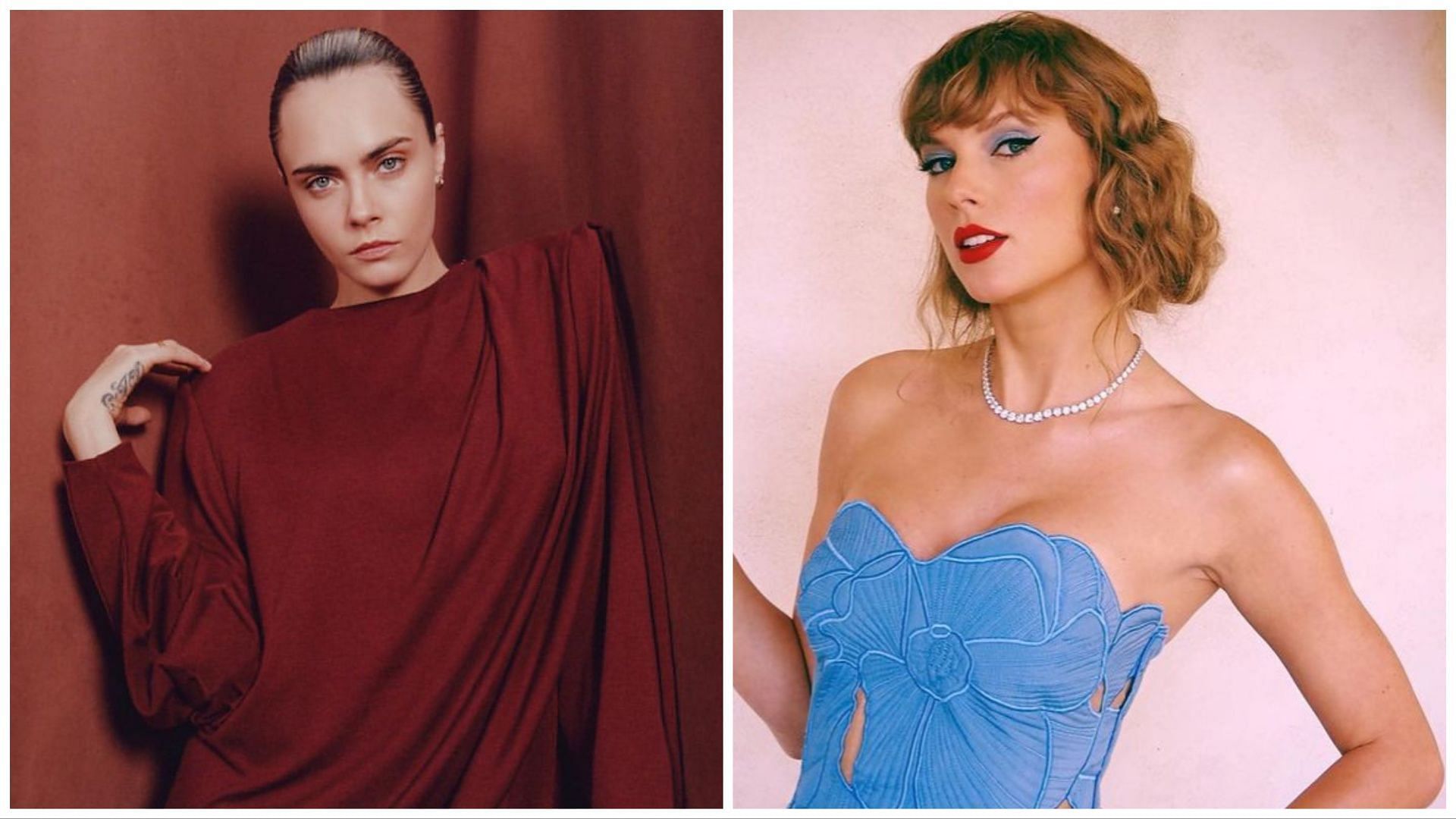 Cara Delevingne came forward to support BFF Taylor Swift on her recent relationship (Image via Instagram / caradelevingne / taylorswift)