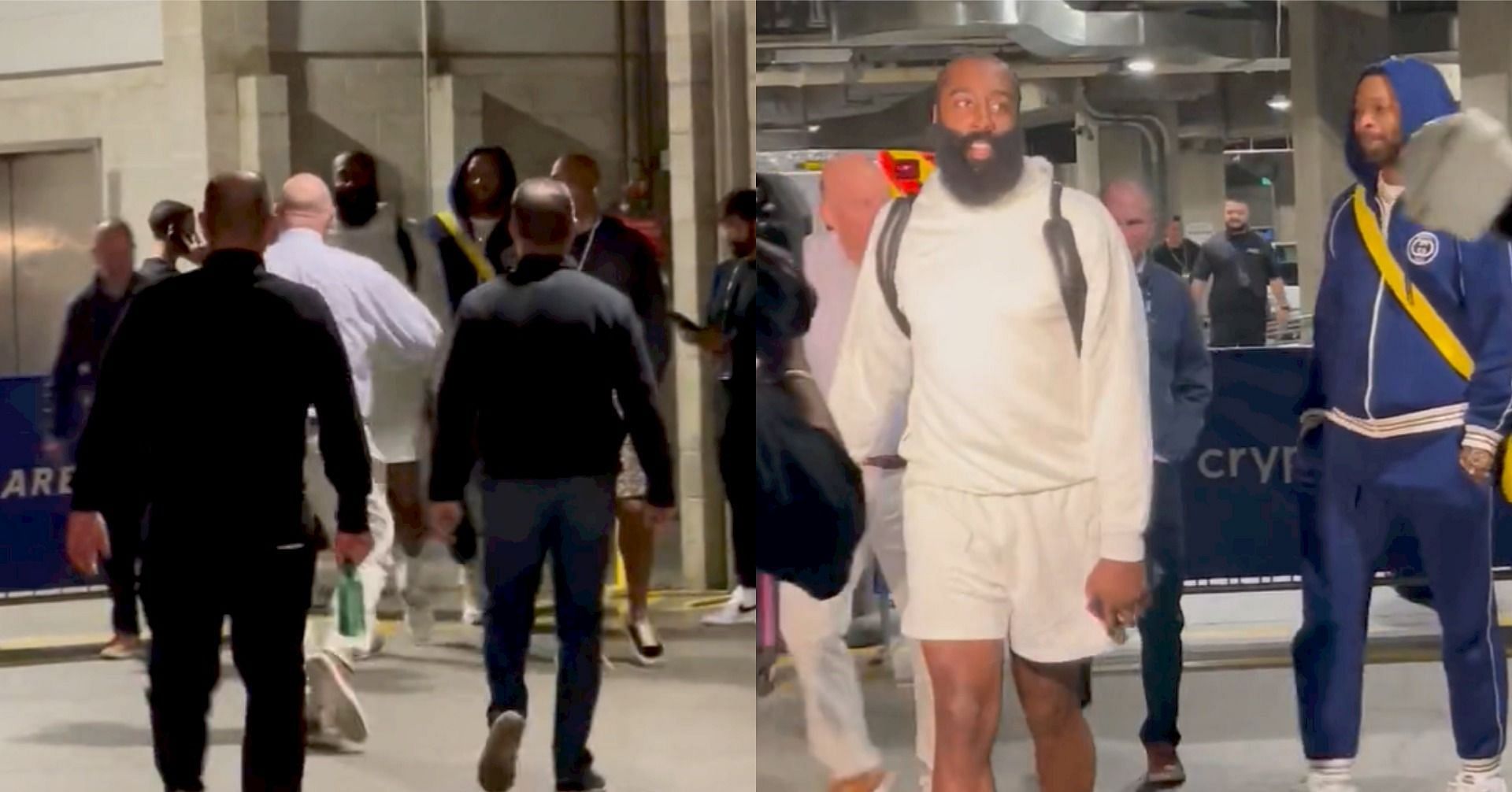 James Harden and P.J. Tucker get warm welcome from Clippers owner Steve Ballmer at Crypto.com Arena