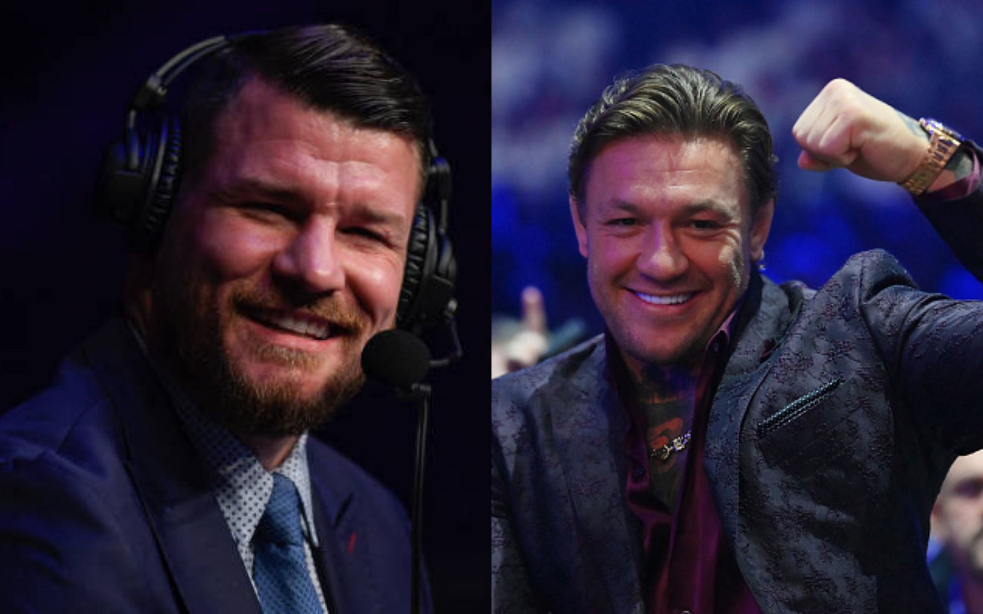 Michael Bisping (left); Conor McGregor (right)