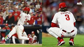 Bryce Harper's wife Kayla aims jibe at Phillies star following skills test: "You are more athletic than I thought"