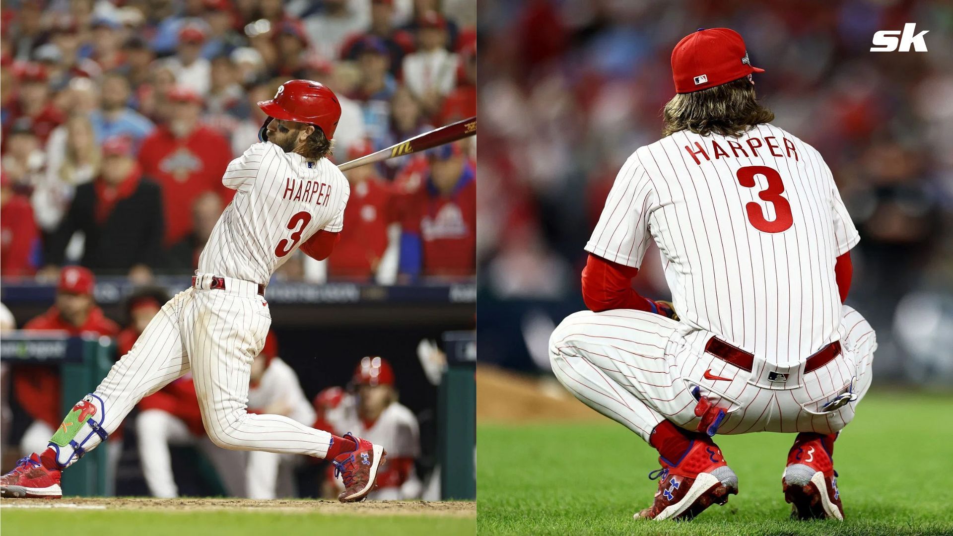 Bryce Harper's wife Kayla aims jibe at Phillies star following skills test: "You are more athletic than I thought"