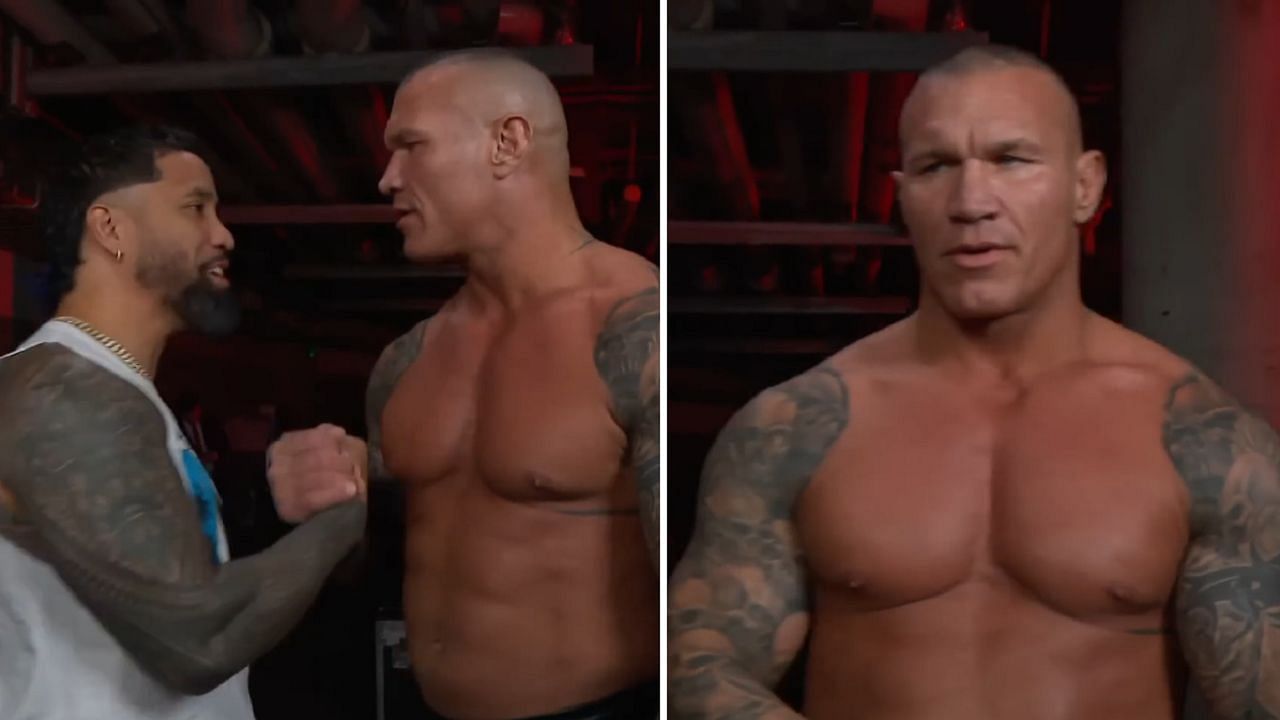 Jey Uso and Randy Orton meet backstage