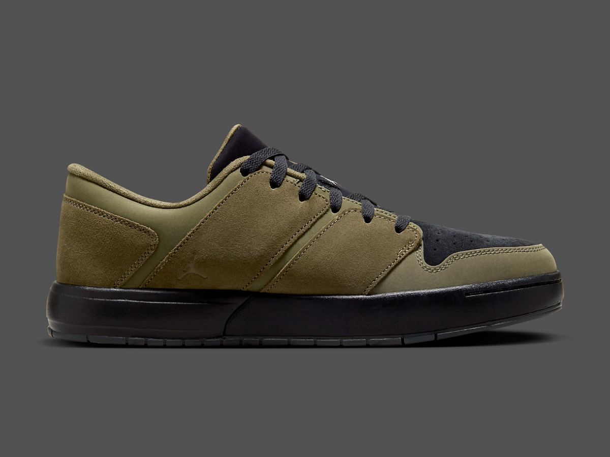 Jordan Nu Retro 1 &ldquo;Olive/Black&rdquo; sneakers (Image via Sneaker News)