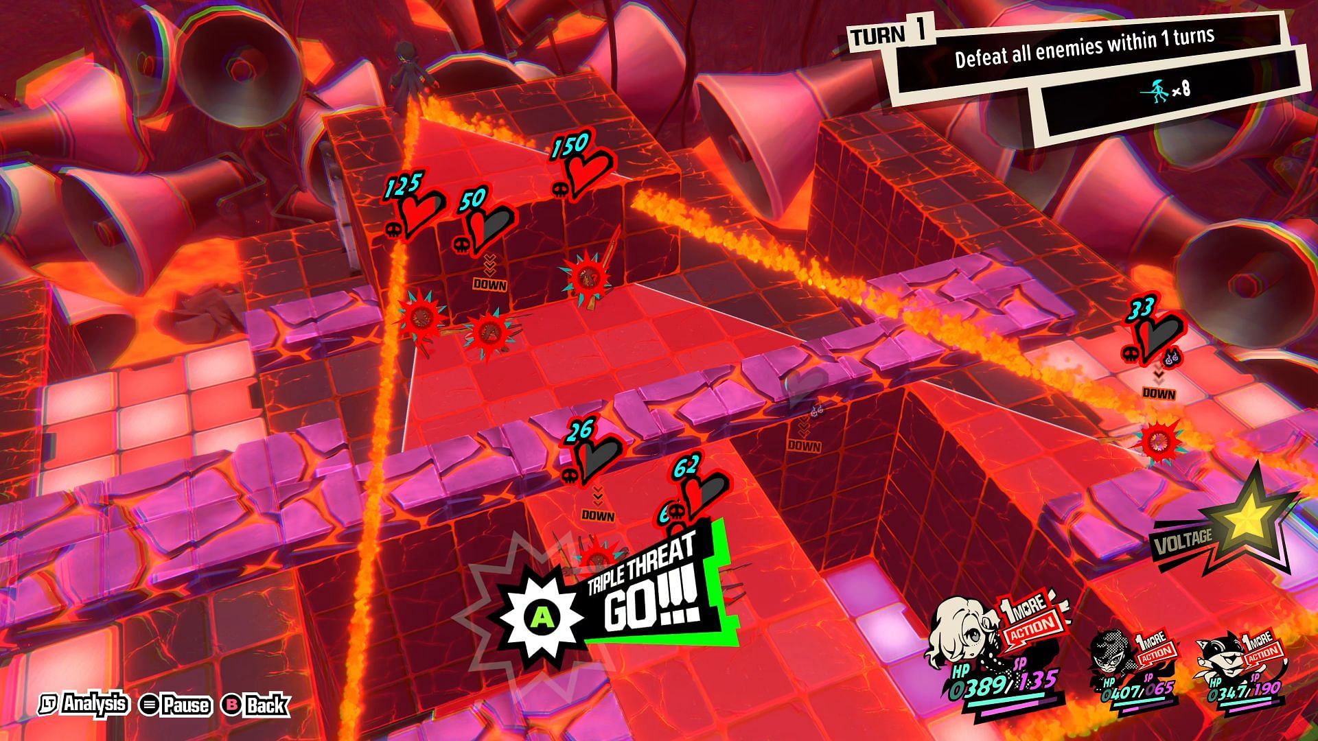 Position Triple-Threat to take out all enemies in one go (Image via Atlus)