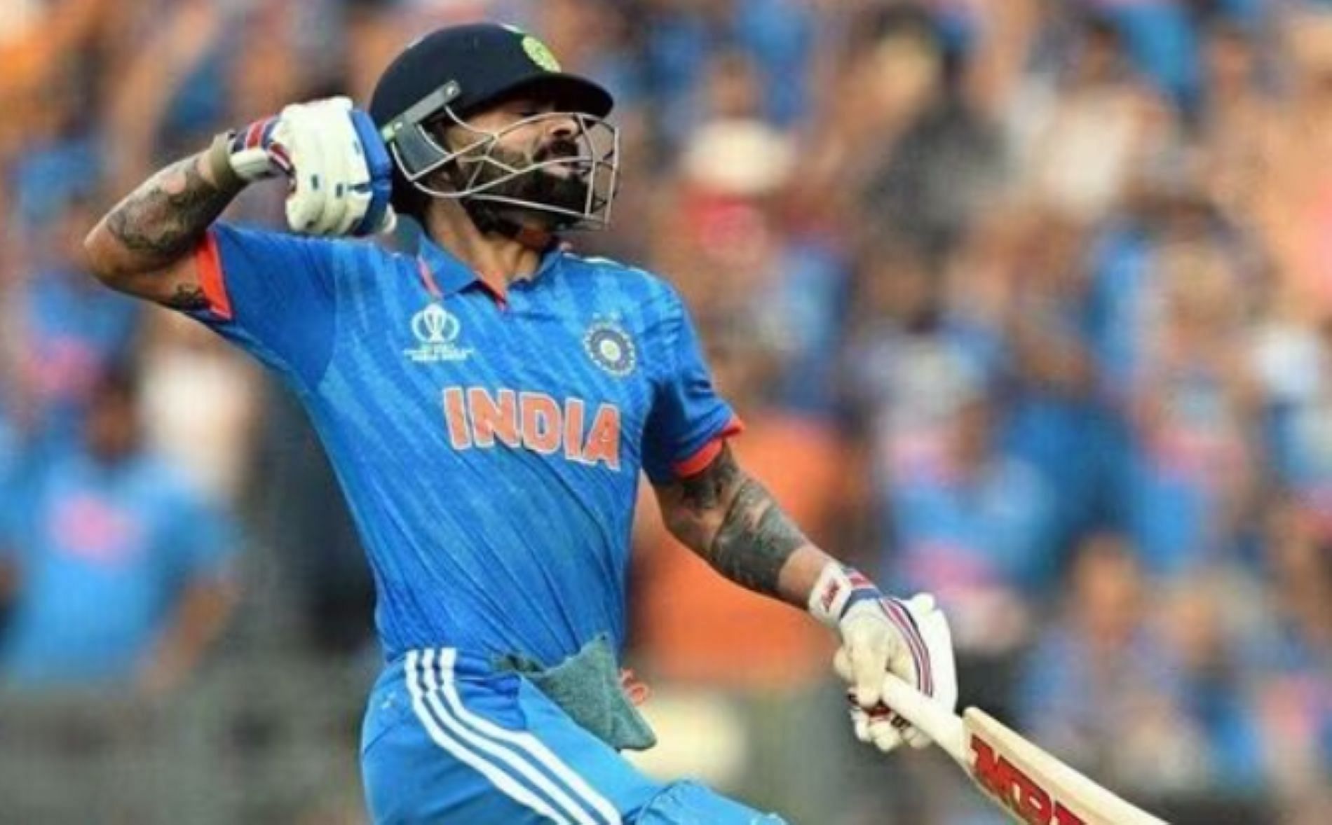 Kohli has been on a run-scoring spree in the World Cup.