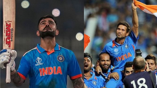 "I am never going to be as good as him" - Virat Kohli on equalling Sachin Tendulkar's 49 ODI centuries
