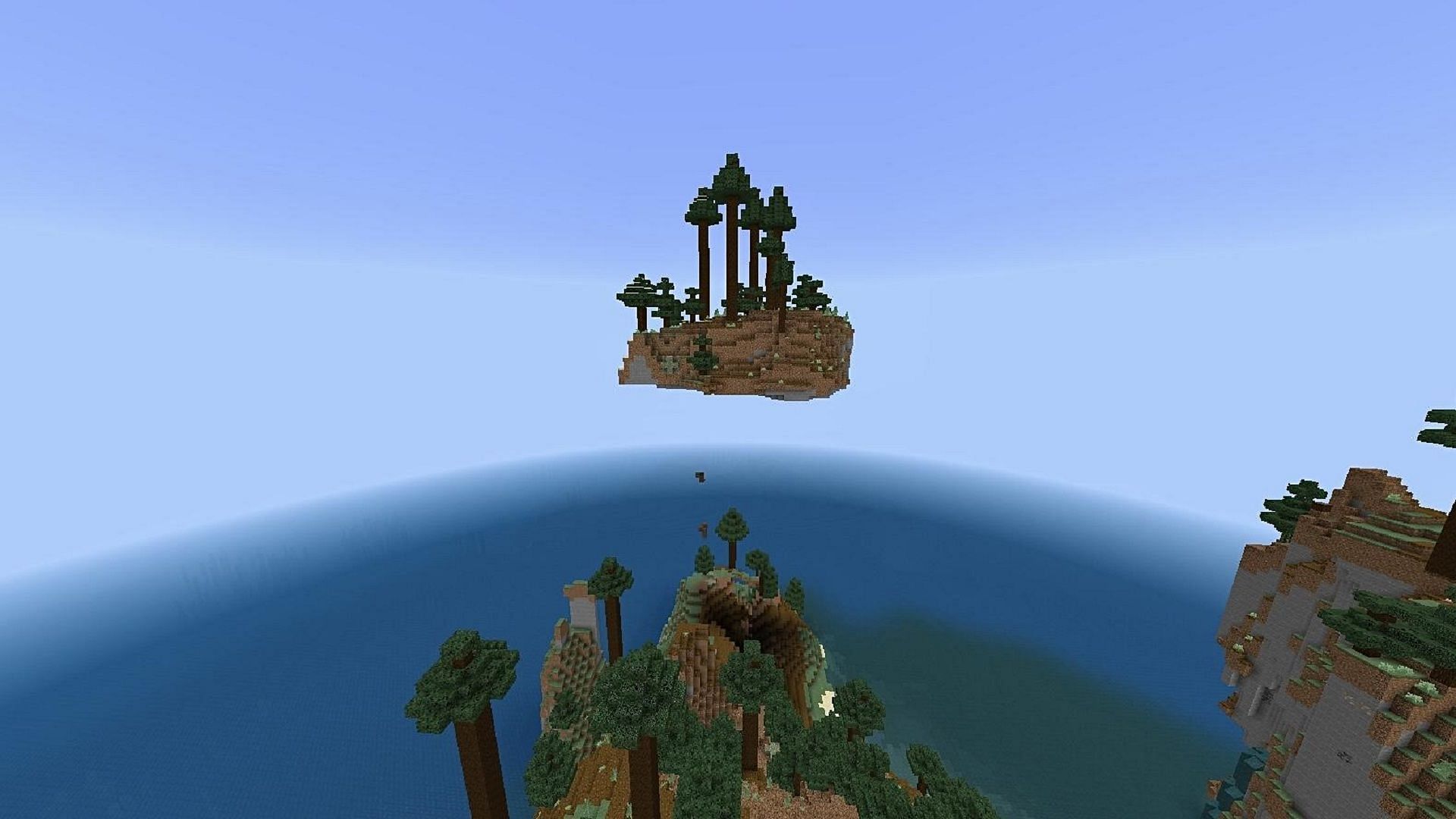Starting off on a floating island likely isn&#039;t ideal for most players (Image via YourLocalKnight/Reddit)
