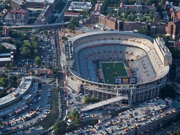 college football stadiums in residential neighborhoods