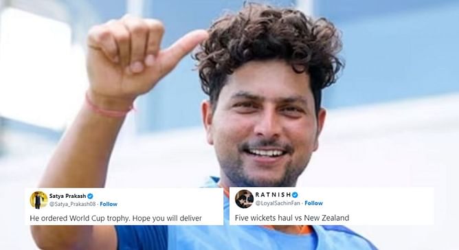 "He ordered World Cup trophy" - Fans react hilariously as Kuldeep Yadav responds to Swiggy user as another Kuldeep turns delivery boy