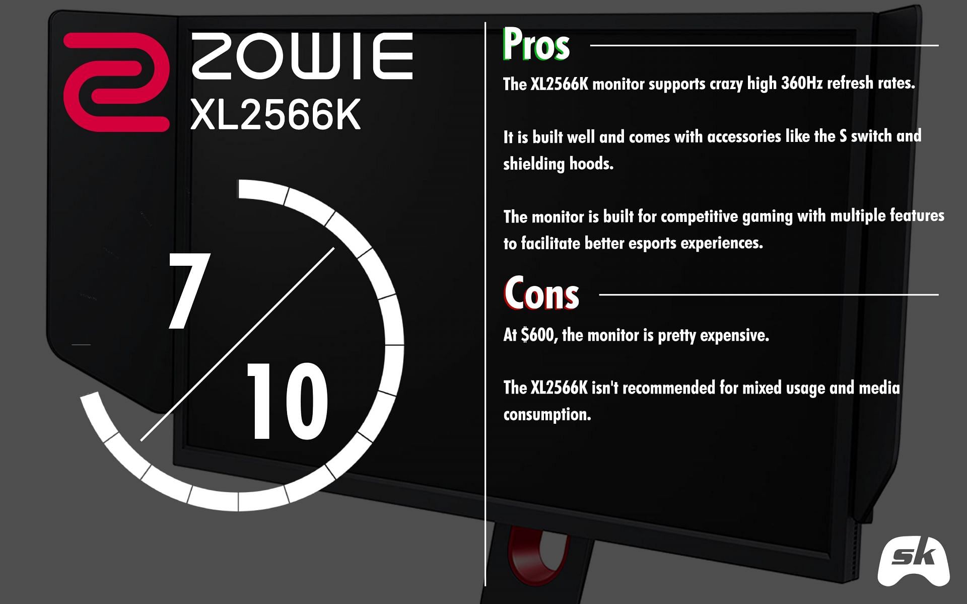 BenQ Zowie XL2566K Gaming Monitor Review