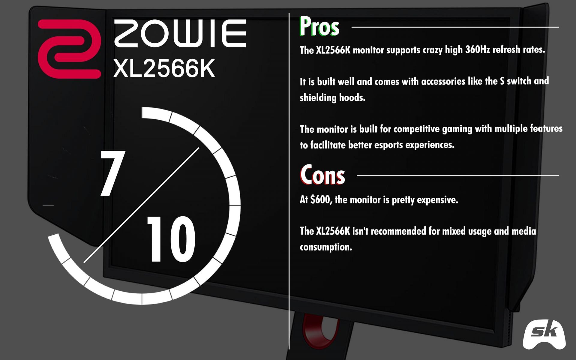 BenQ ZOWIE XL2566K Review 