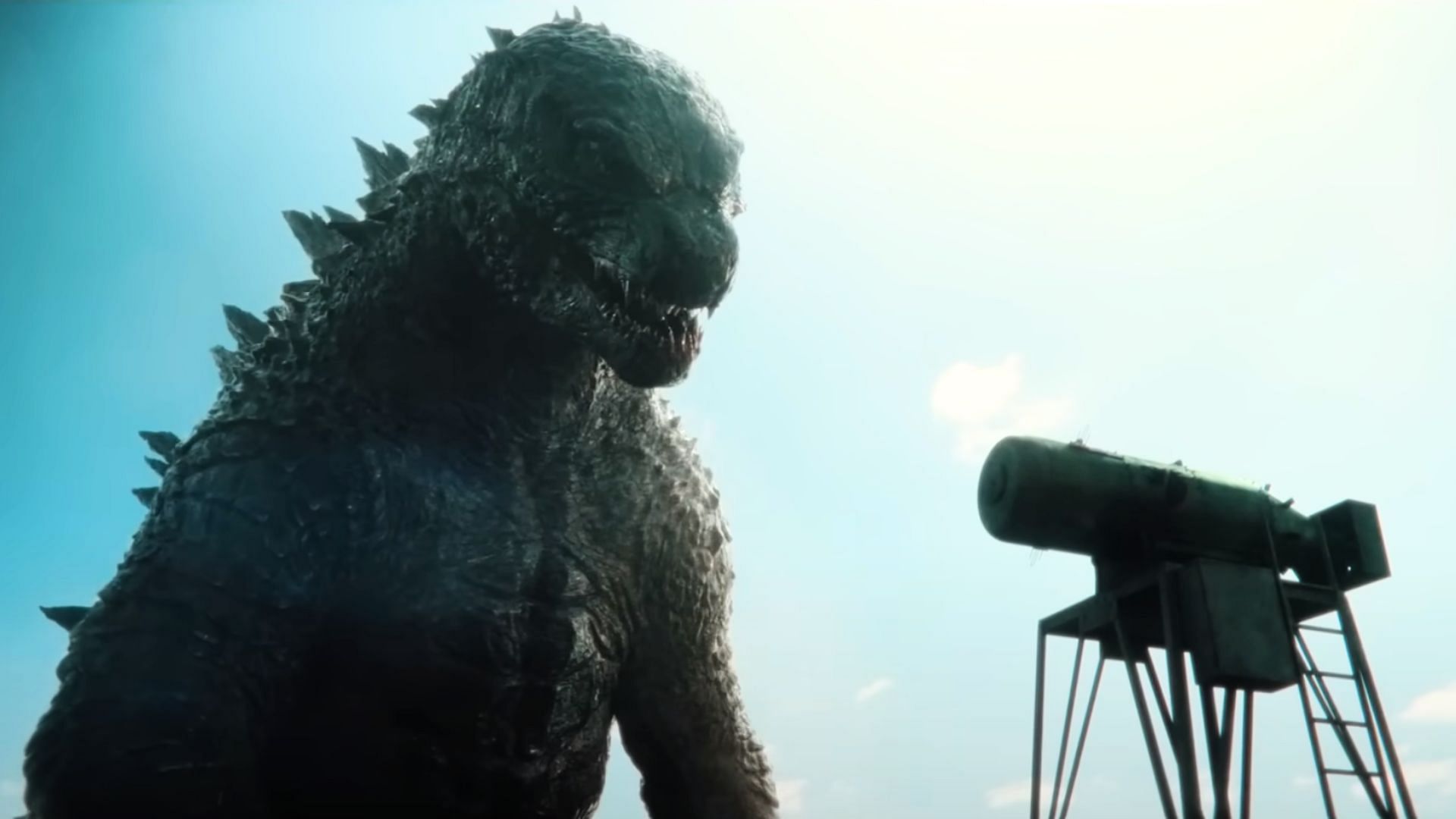 Godzilla ready to be bombed under Operation Castle Bravo (Image via YouTube@Monster X Zero )