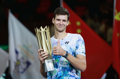 Hubert Hurkacz at the 2023 Shanghai Masters.