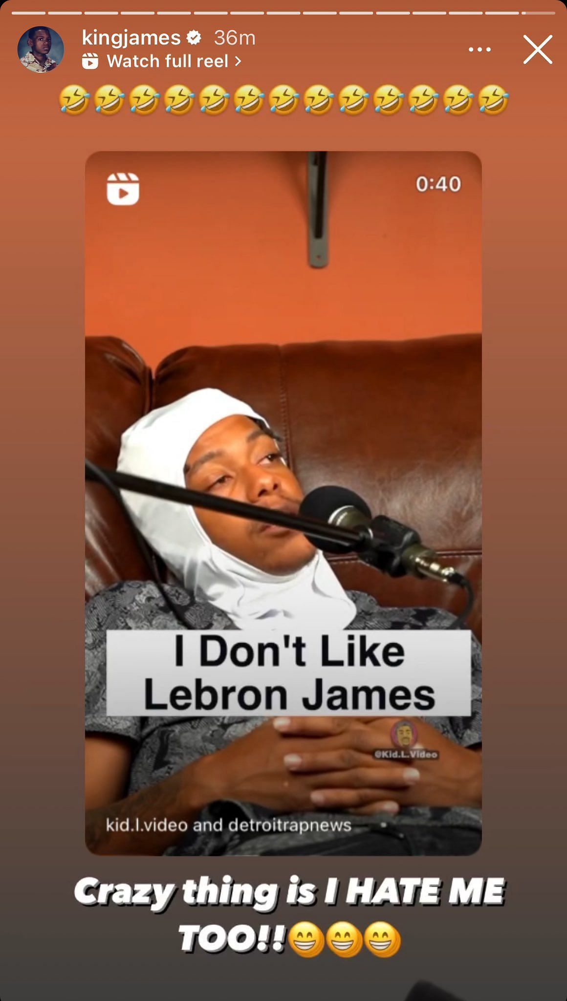LeBron James&#039; Instagram Story Post