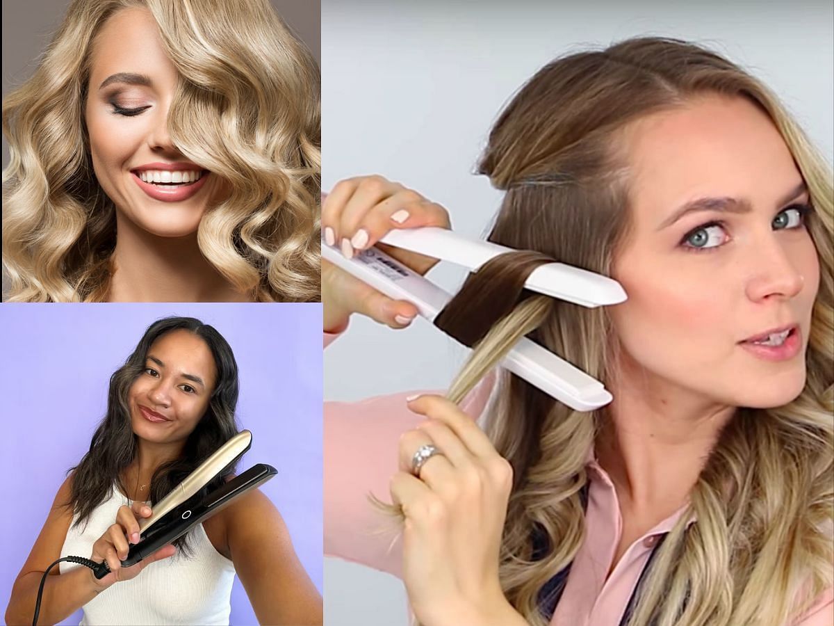 How to curl your hair with a straightener? (Image via Sportskeeda)