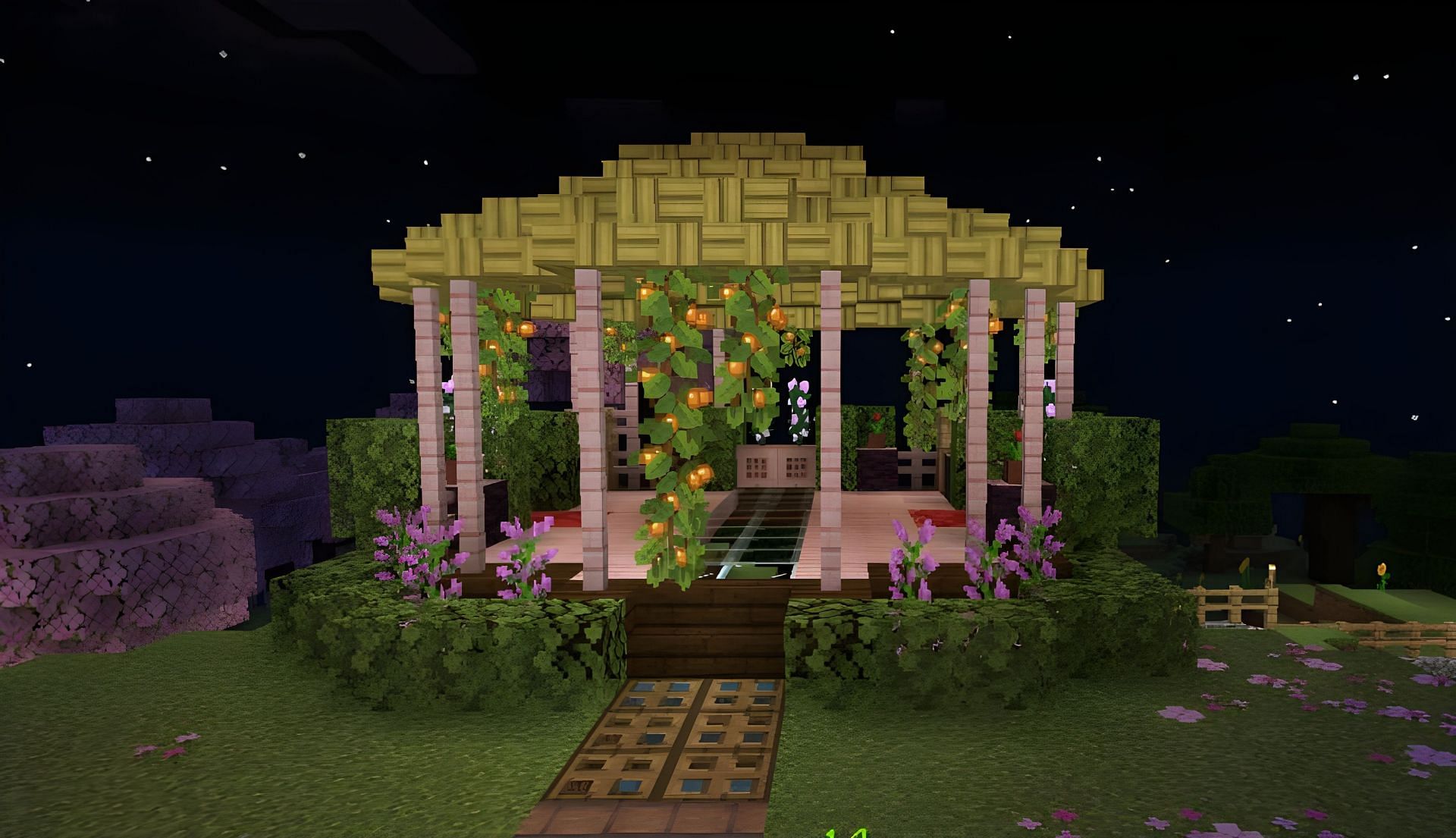 Gazebos are wonderful structures to build in Minecraft (Image via Reddit/u/JokeySmurf0091)