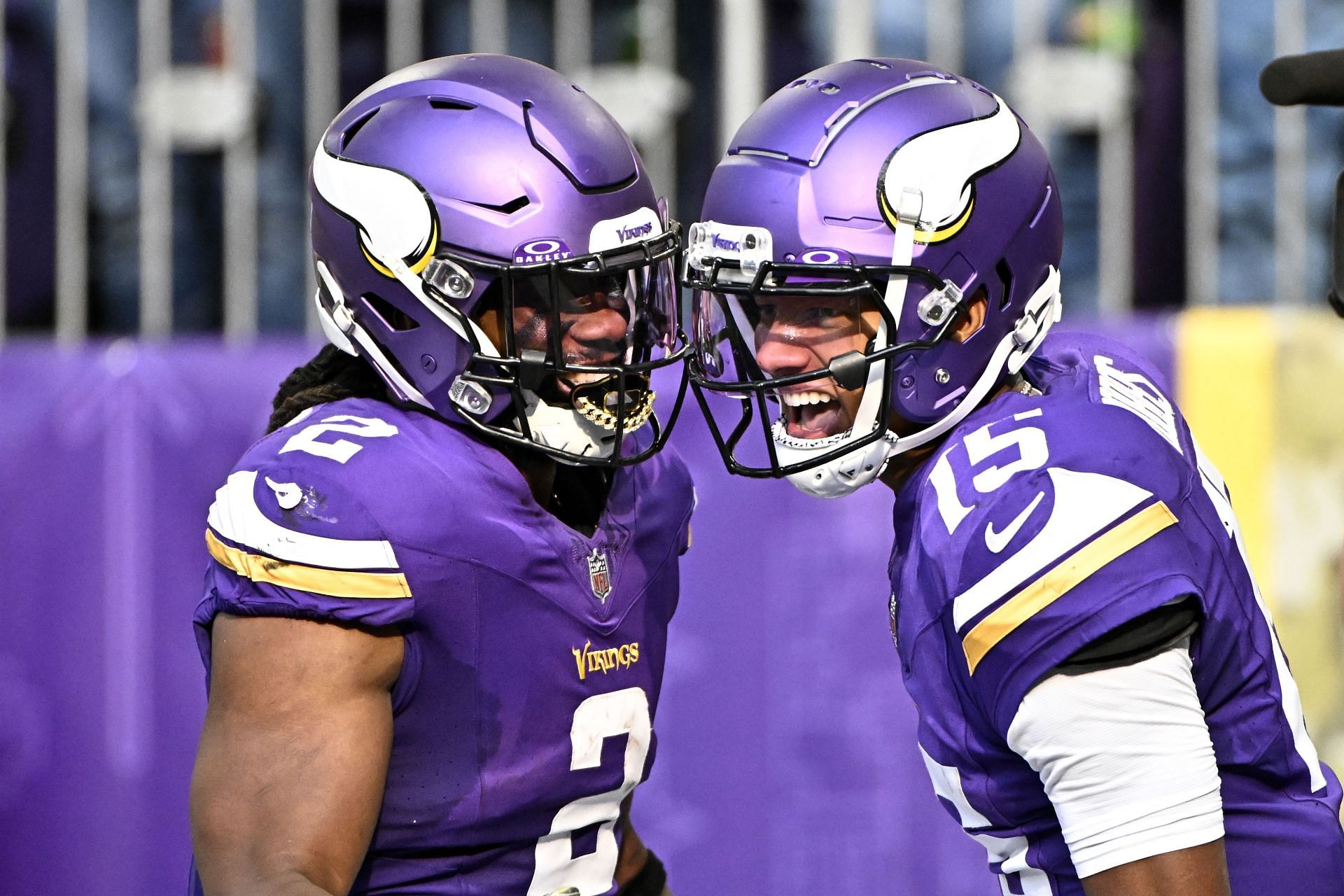 Alexander Mattison during New Orleans Saints v Minnesota Vikings