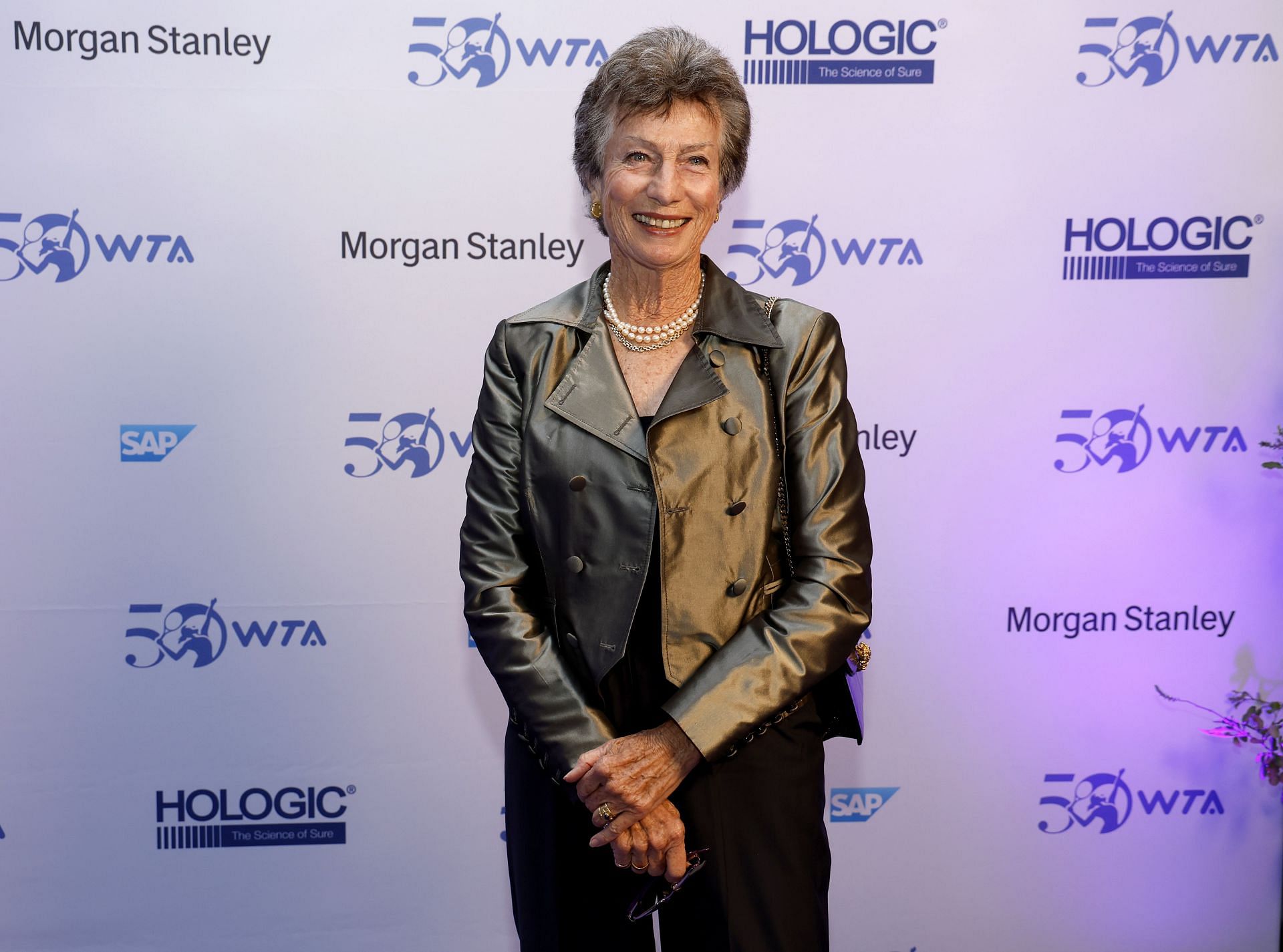 Virginia Wade at the WTA 50th Anniversary Gala in 2023